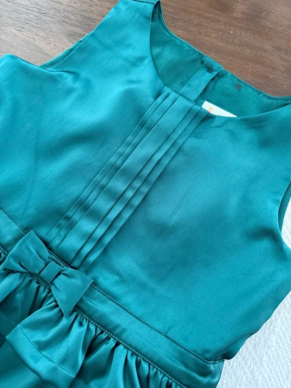Gymboree Emerald Green Satin Tiered Ruffle Party Dress for Girls